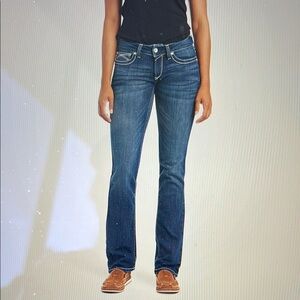 Ariat R.E.A.L “Mid Rise Stretch Ivy Stackable Straight Leg Jean” Size 27R